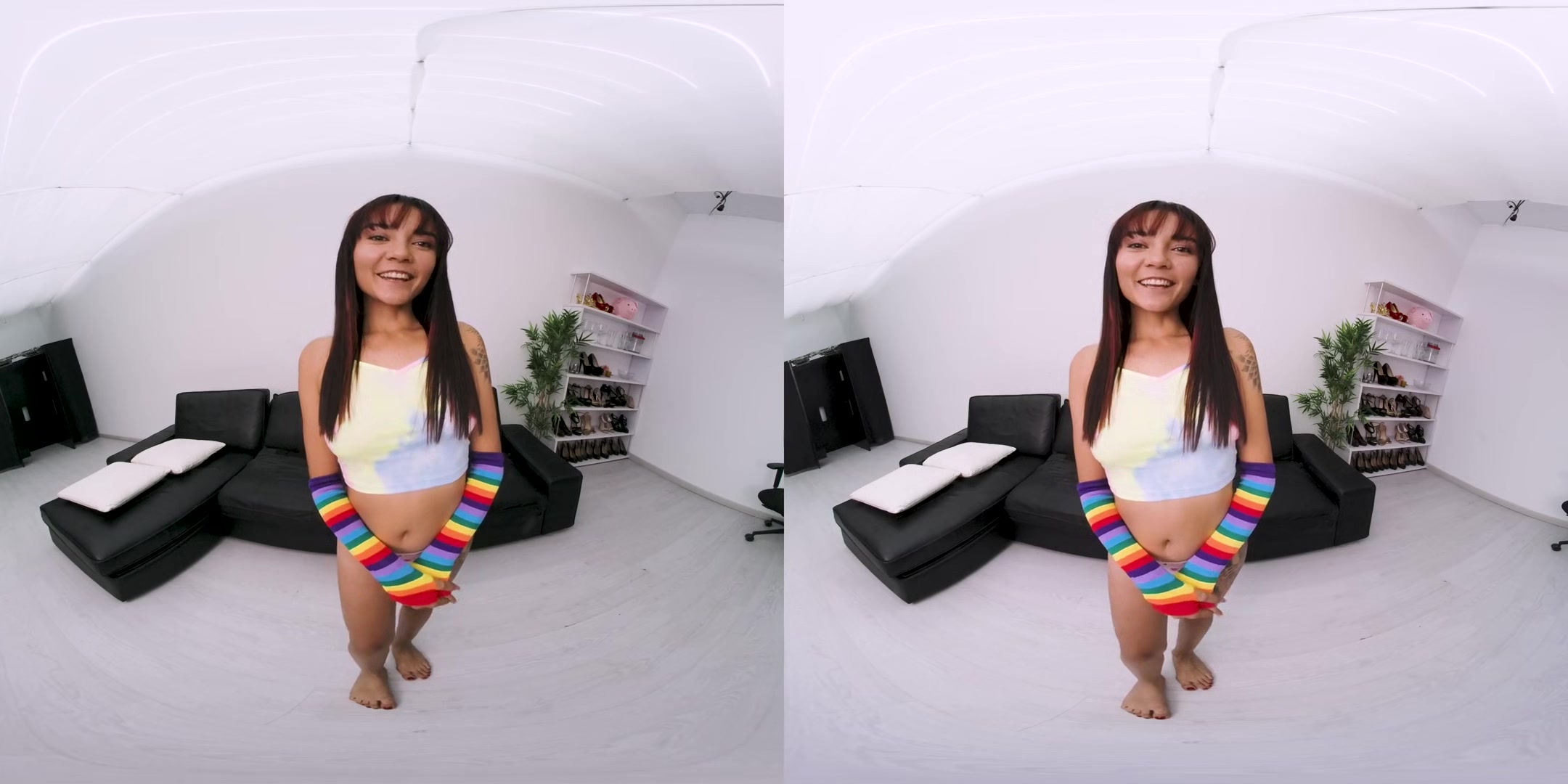 Sweet And Skinny Latina Sucking Cum At The Bukkake