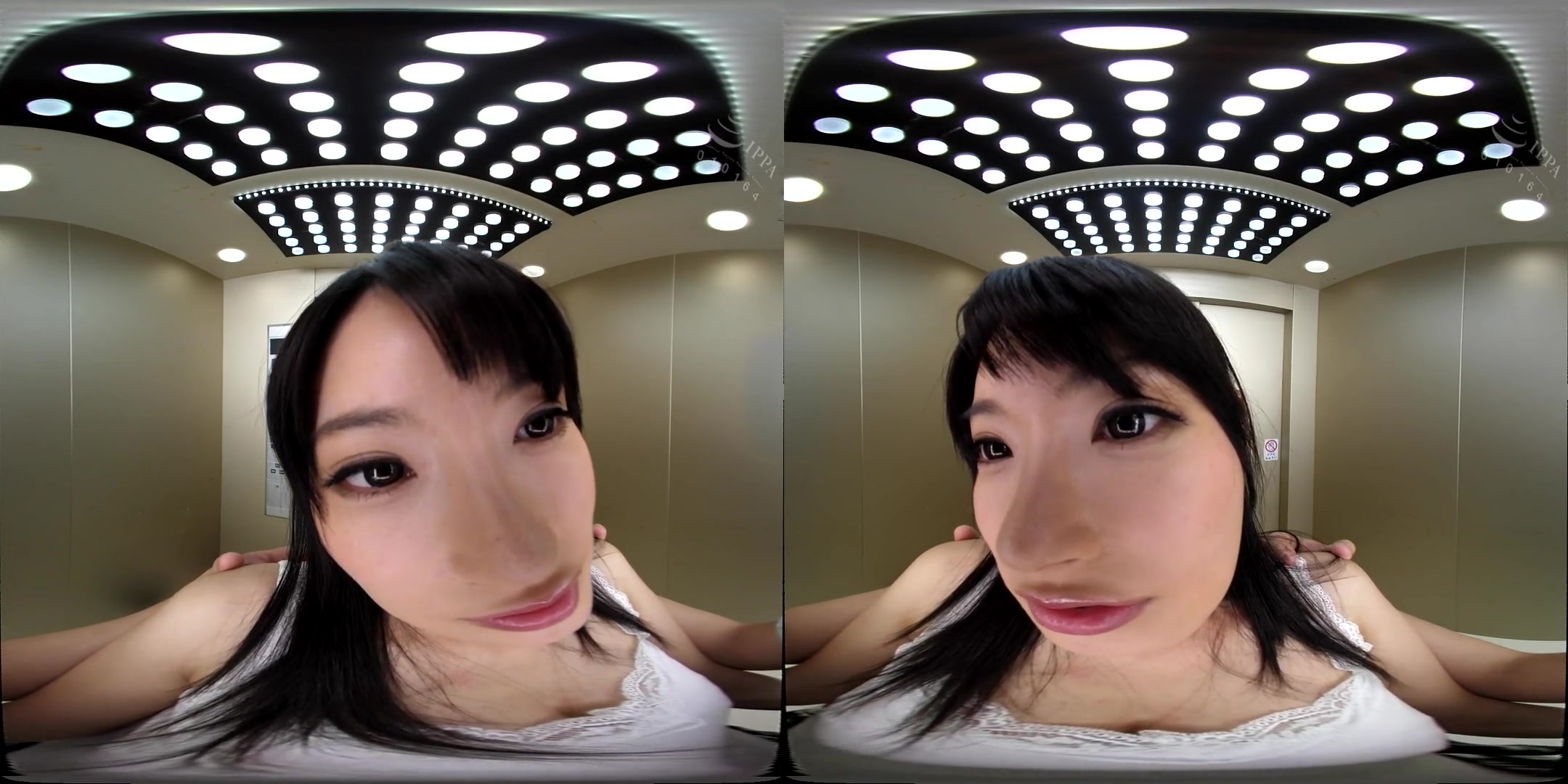 Trapped with a Woman in the Elevator 1 - Asian Public Sex Blowjob