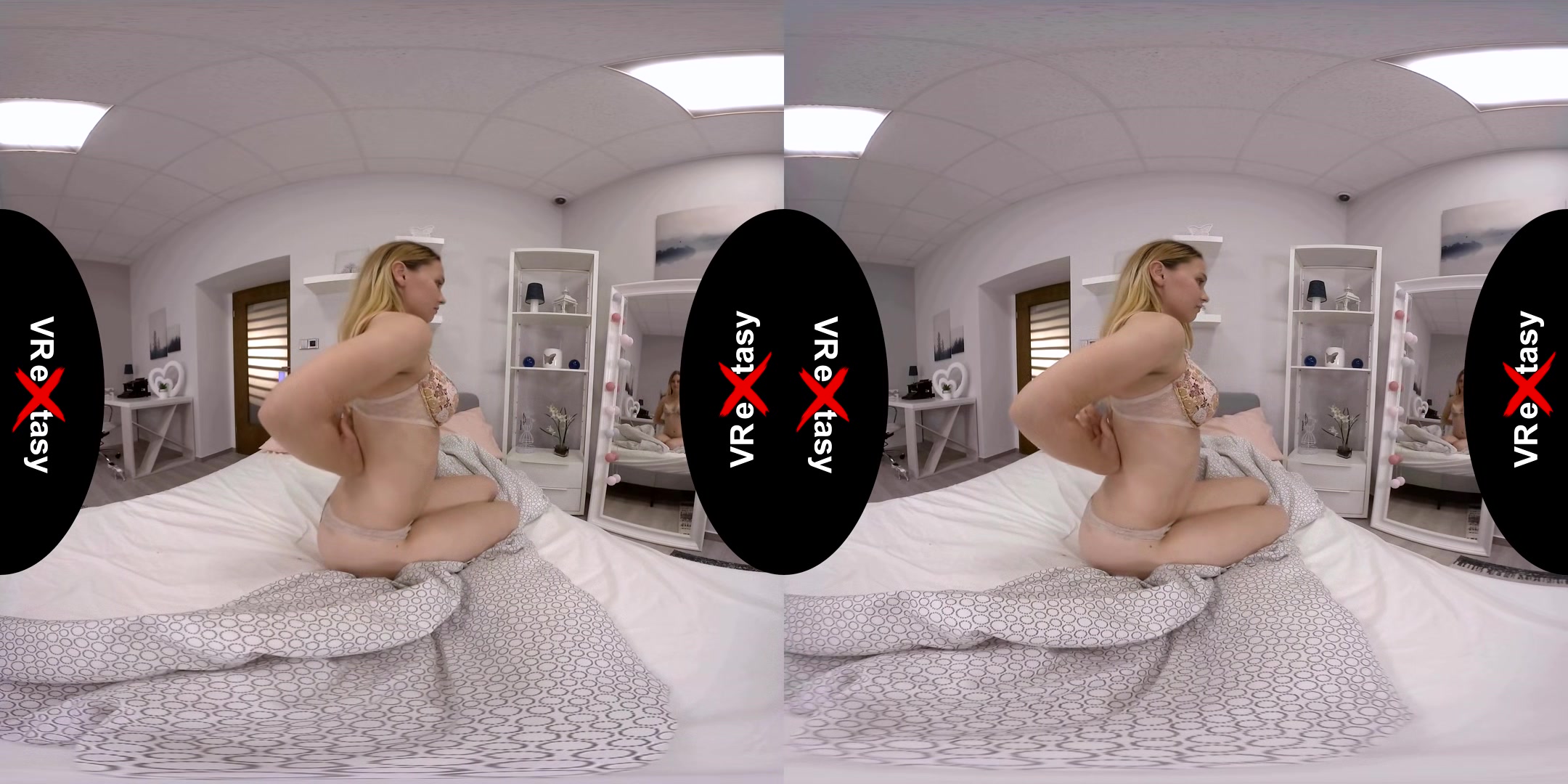 First Time; Amateur Blonde Solo On The Bed Striptease Masturbation And Pussy Spreading Closeup