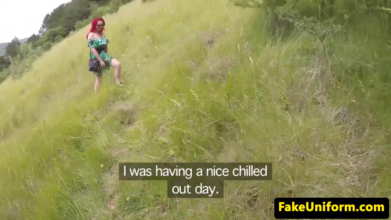Bigtitted redhead brit pussyfucked outdoors