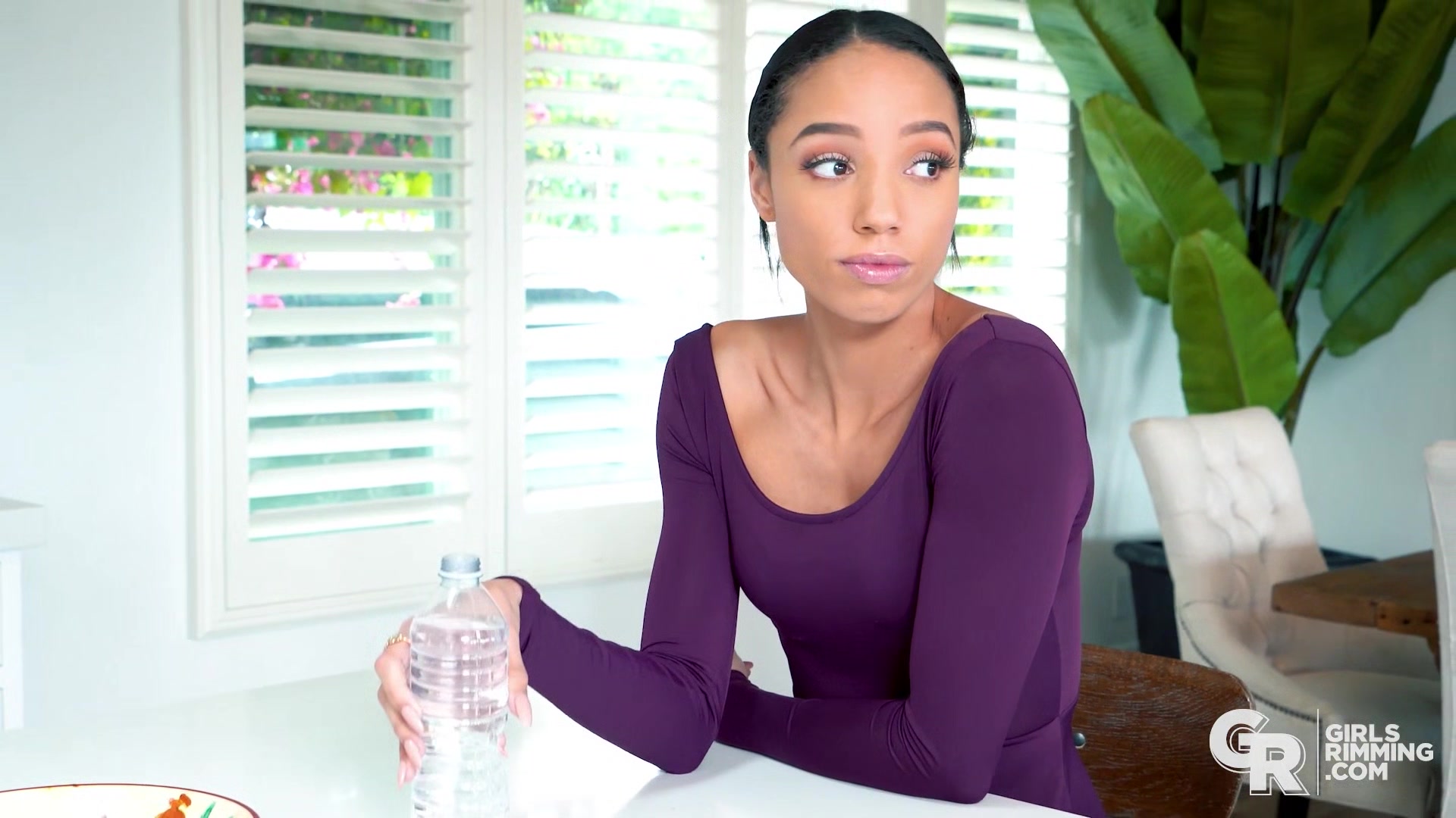 Cute ebony Alexis Tae gives a hot rimming and get fucked