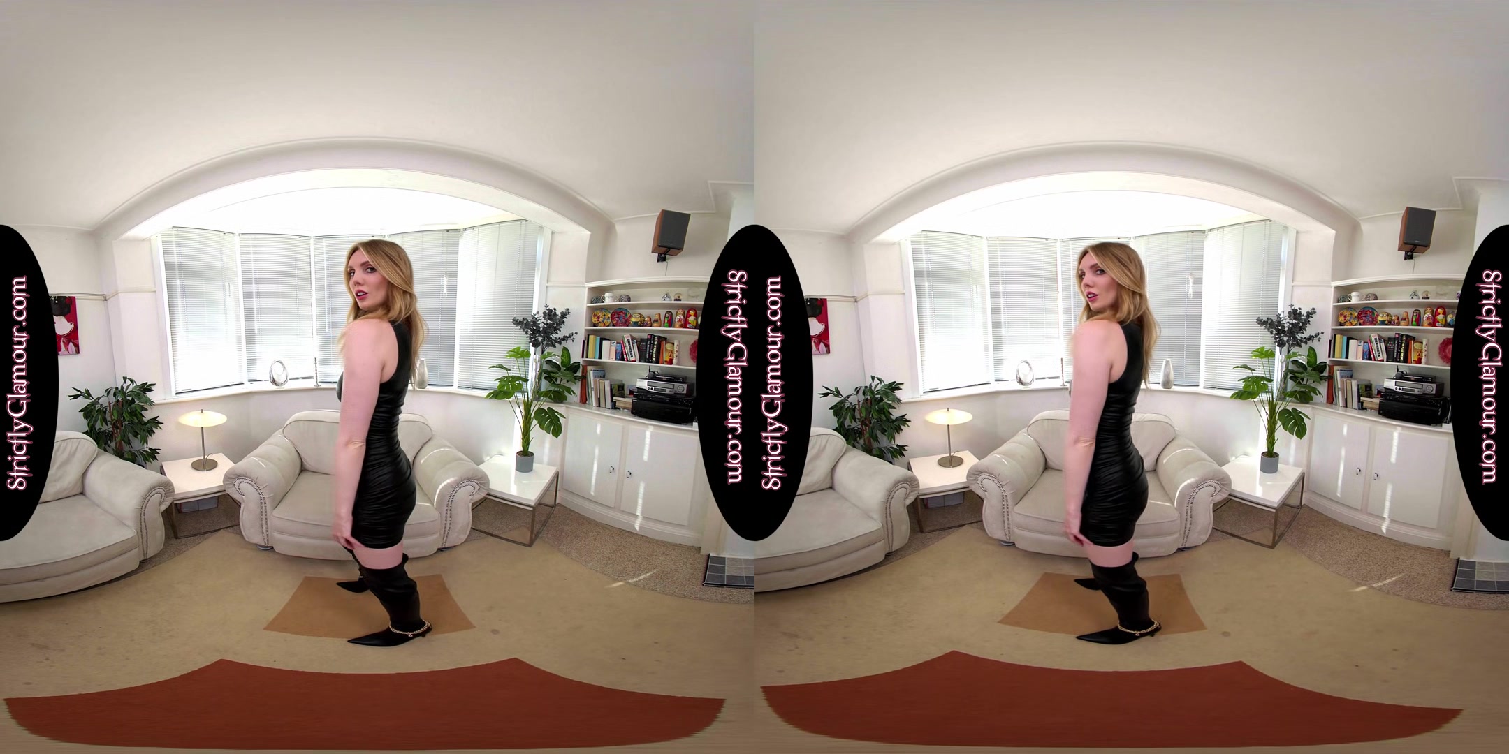 Jessica B Black Skin Tight Dress To Birthday Suit; Boots - 8k Vr