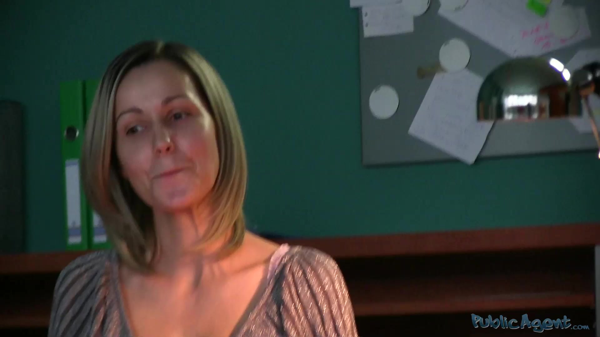 Advertising agent convincing amateur girl to cast in his movie