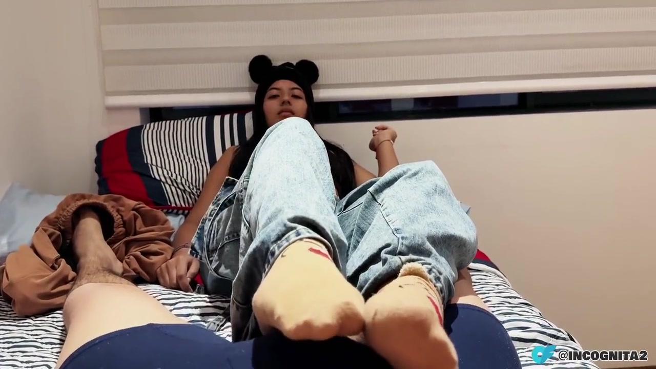 Mishel Tests His Foot Stockings With My Cock