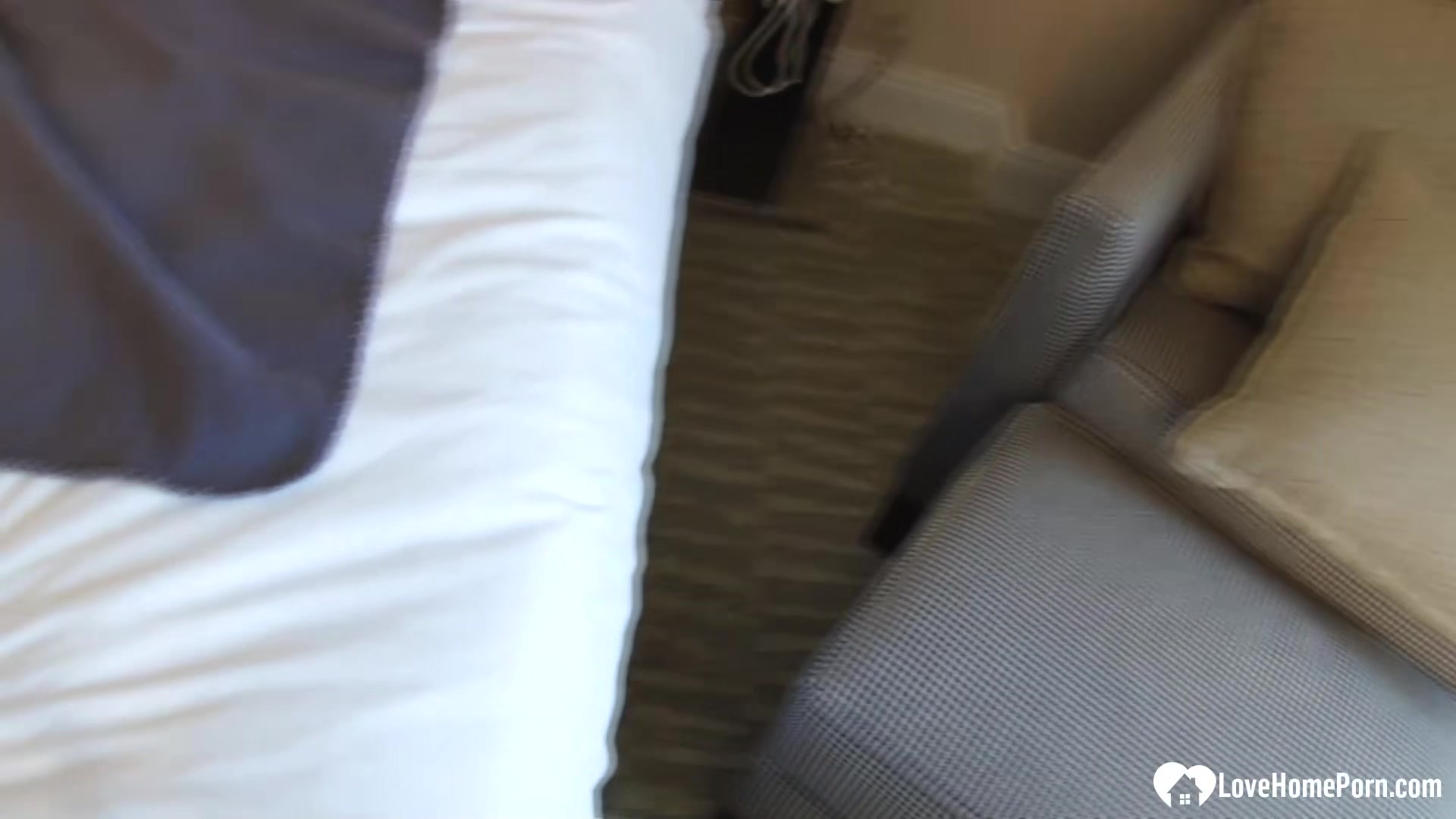 Bound busty beauty gets tickled by her master