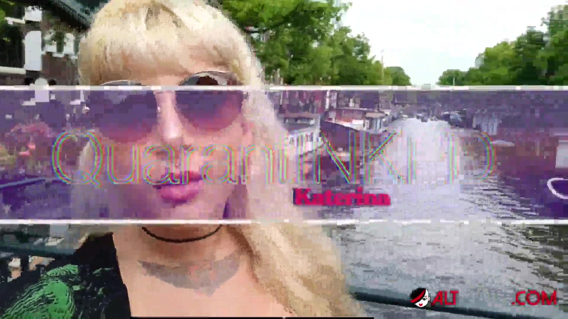 Katerina Kalista Tattoos Alt Erotic Logo on Herself in an Empty Tattoo Shop!