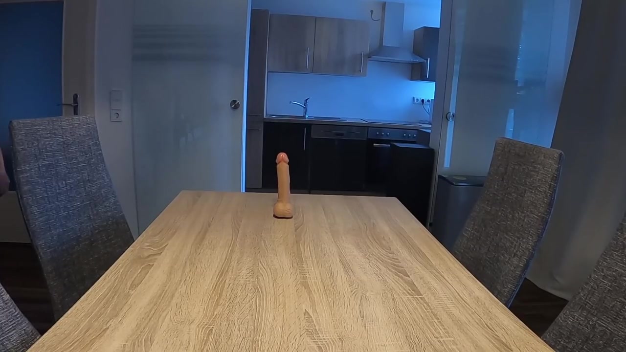 Left Home Alone By My Lover So I Masturbate Myself On The Table
