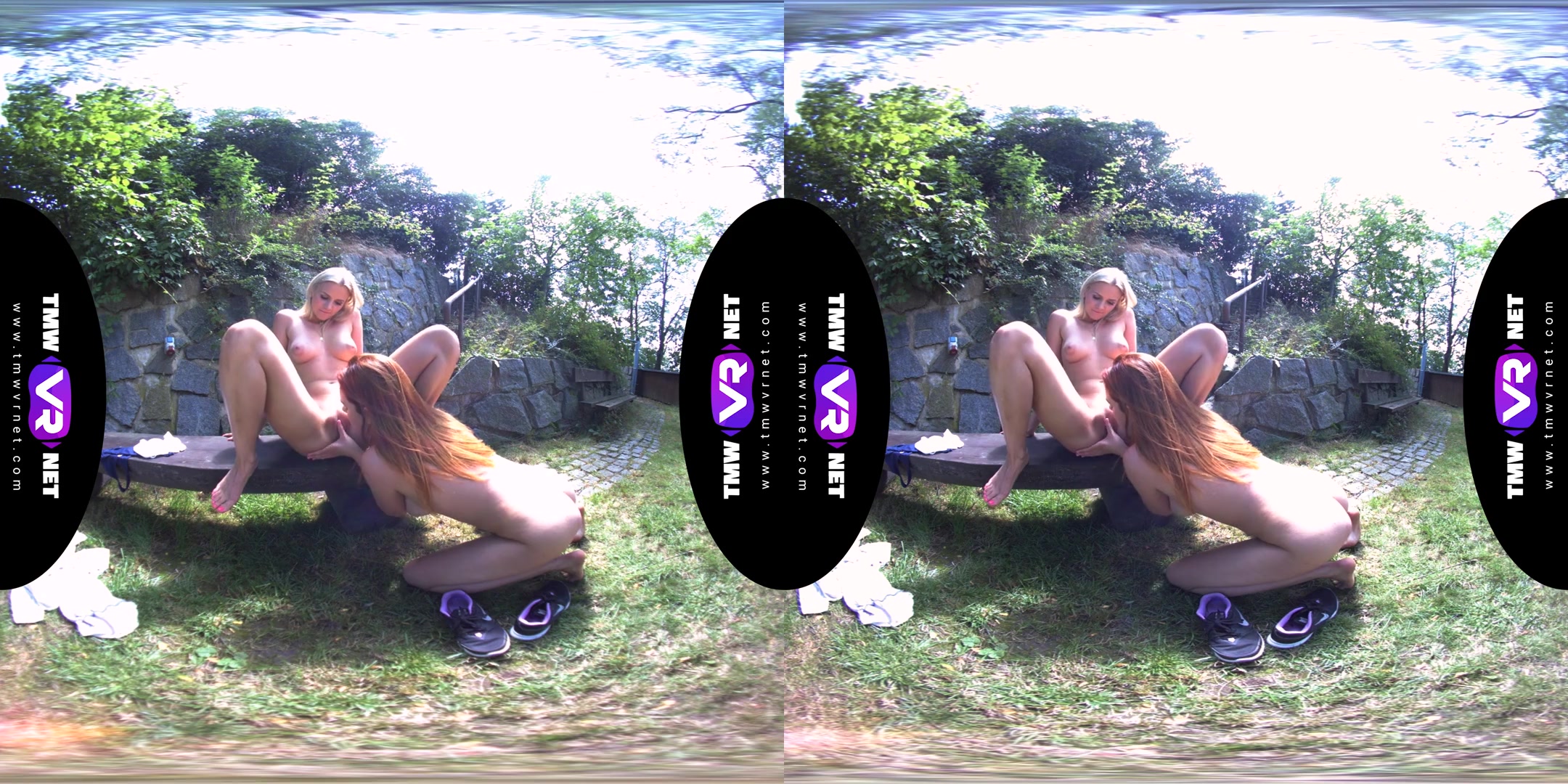 Candy Red & Katy Sky in Yoga Lesbians Orgasm Outdoors - TmwVRNet