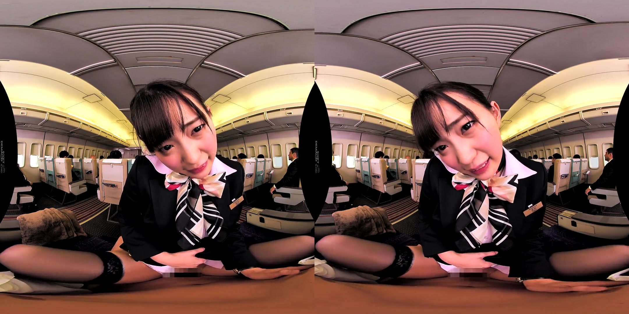 In-Flight Pussy Straddling VR 3 - Asian Uniform Public Sex