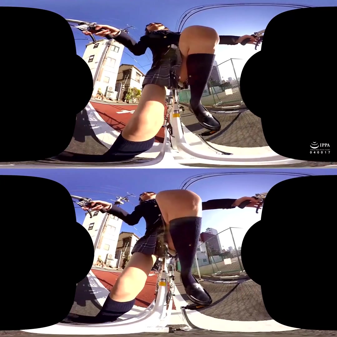 schoolgirls 18+ on Bicycles Upskirt VR 1 - PetersMAX