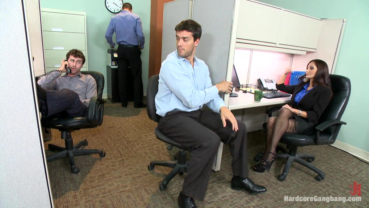 MILF with a tiny body and HUGE tits Gangbanged by Co Workers