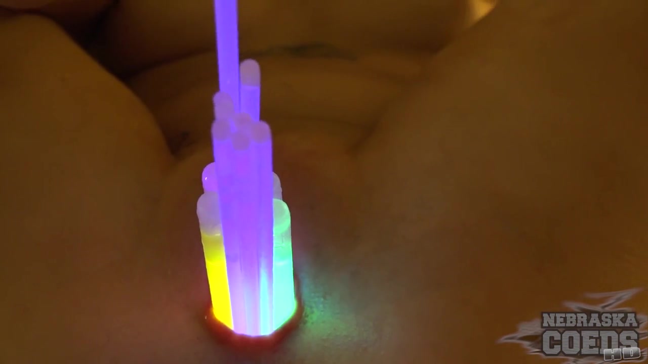 Glowstick And Dildo Masturbation With Nina - NebraskaCoeds