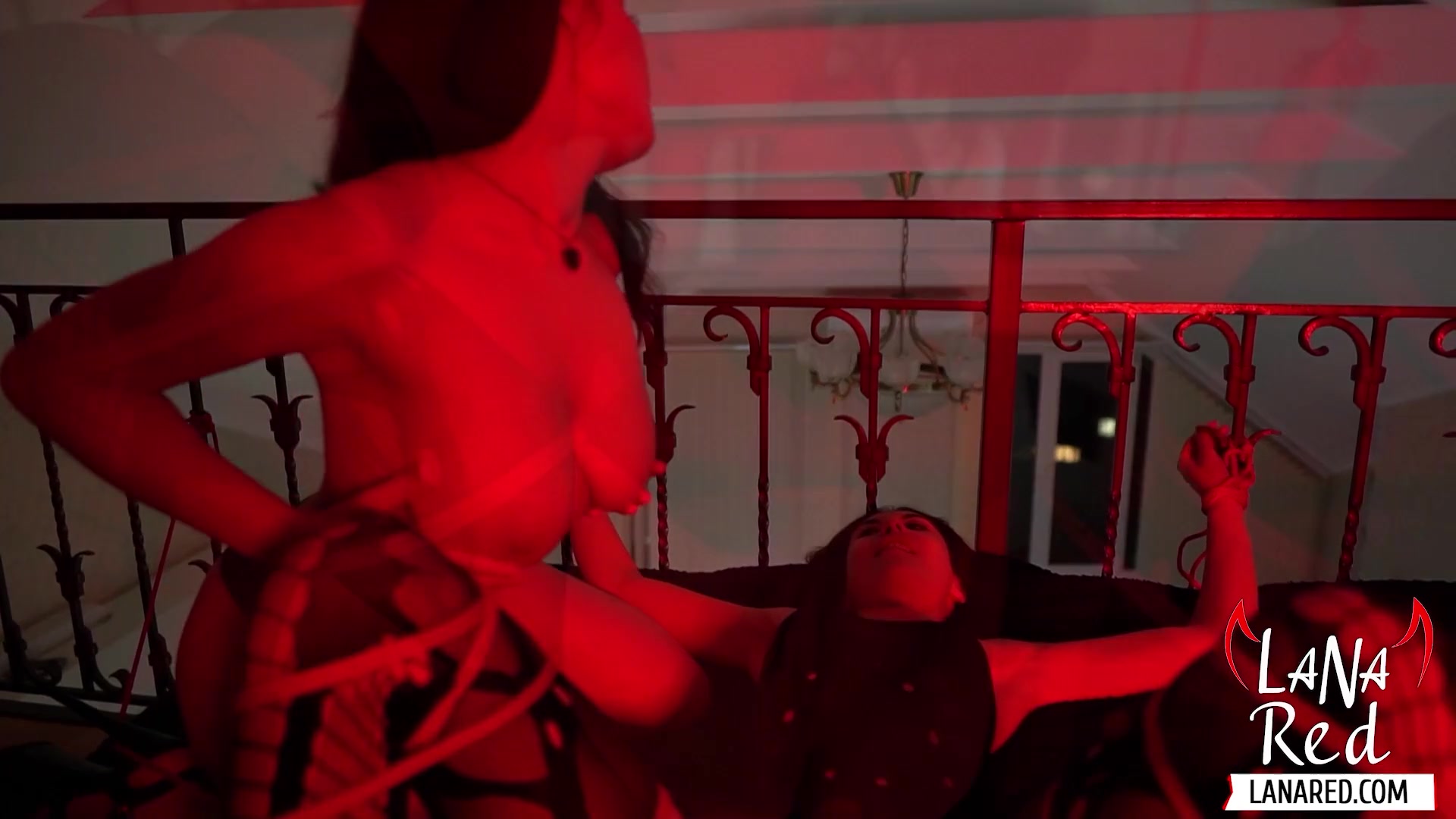 Tiny Babe Dominated By Busty Redhead With Big Toys Bondage Bdsm - Sex Movies Featuring Lana Red