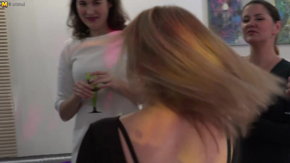 Nine Horny Women Have A Sex Party And Share One Lucky Guy - MatureNL