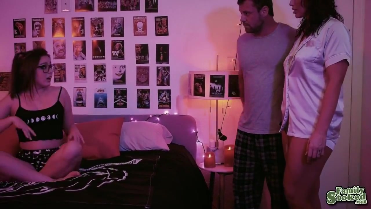 Leanas Wild Threesome With Step Parents