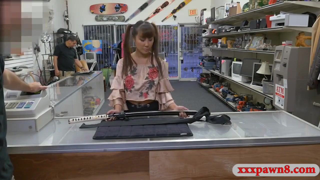 Busty Asian Woman Sells Sword And Drilled By Pawn Dude