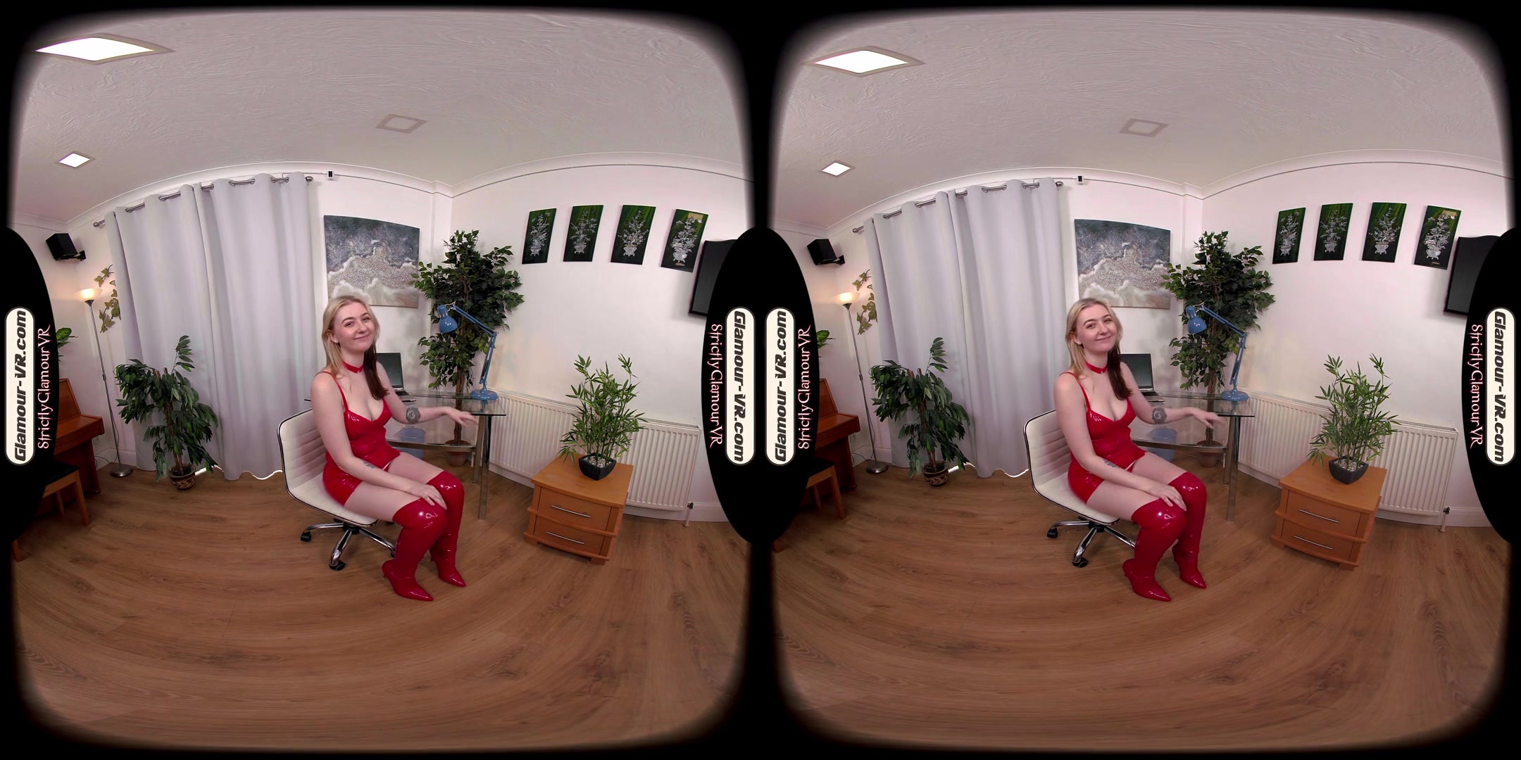 Em Yang - Boss In Red Pvc Provides Incentive With Extra Special Treat Reward - 8k Vr