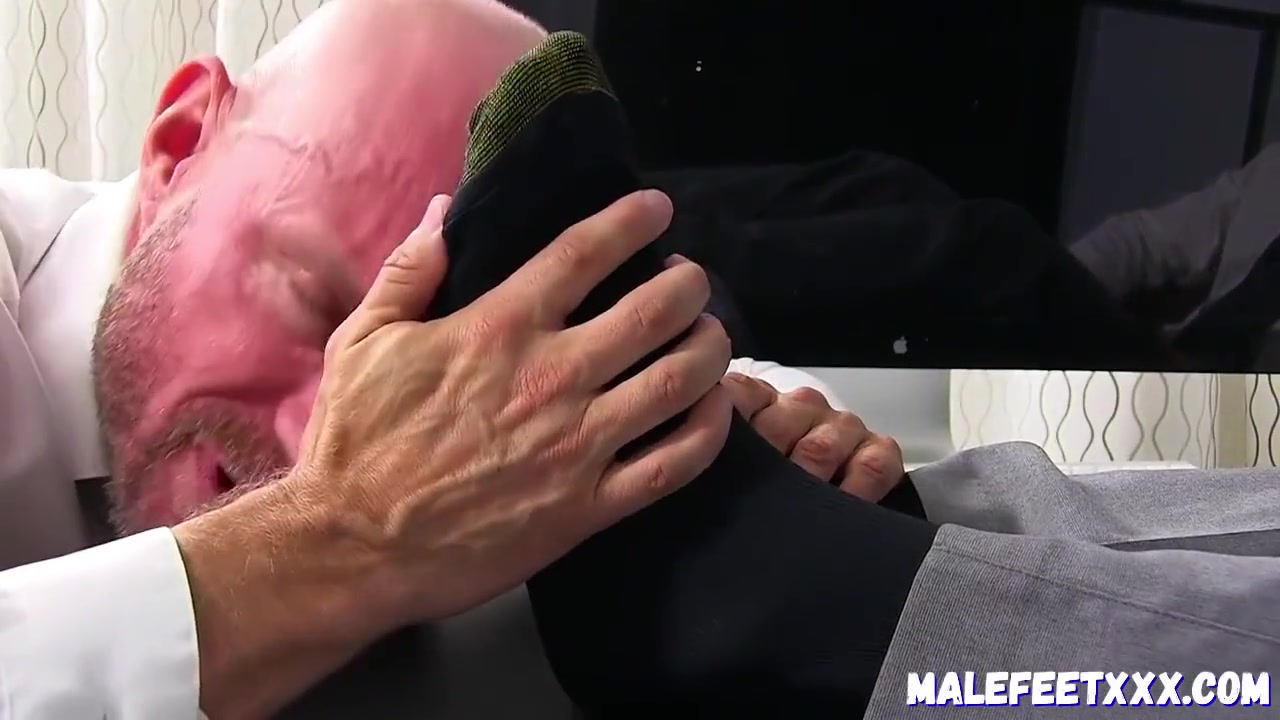 Handsome Businessman Feet Worshiped By His New Partner