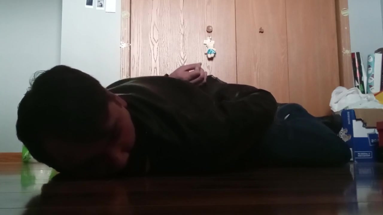 Ziptied, Whimpering And Cumming