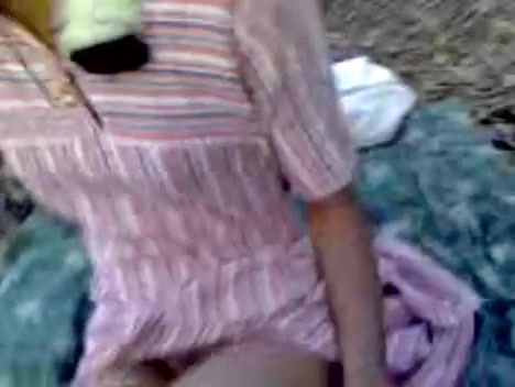 Hard Indian nipples and hairy pussy recorded in park