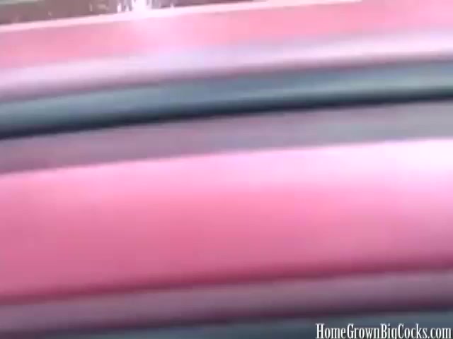 Big tit blonde masturbates then sucks a big cock