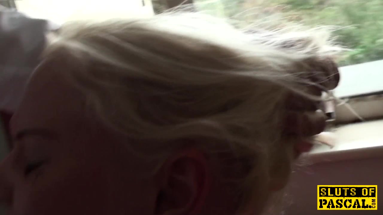 Facefucked chubby sub drooling all over cock