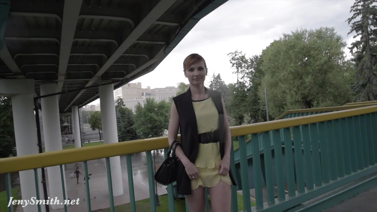 Jeny Smith public flasher shares great upskirt views on the streets