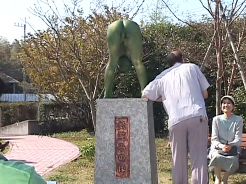 Cosplay Porn: Public Painted Statue Fuck 1
