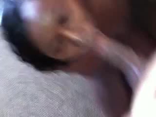 MILF engulfing on black rod for a load of cum on her face