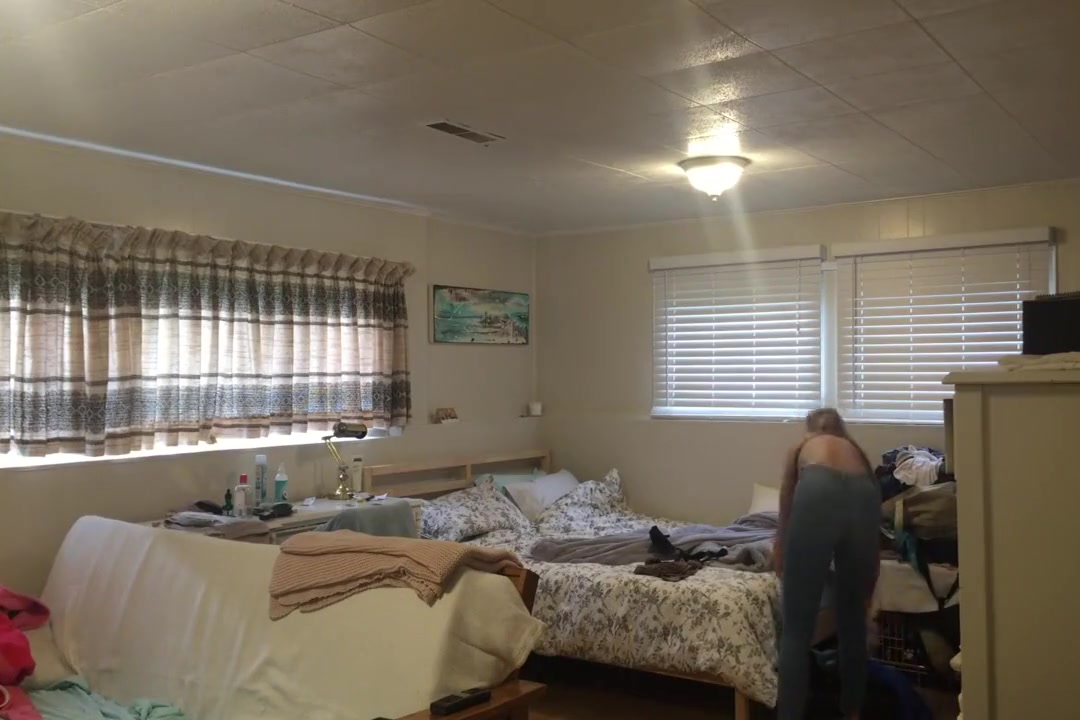 EPIC spy! Dumb slut young Step sister spied undressing after school