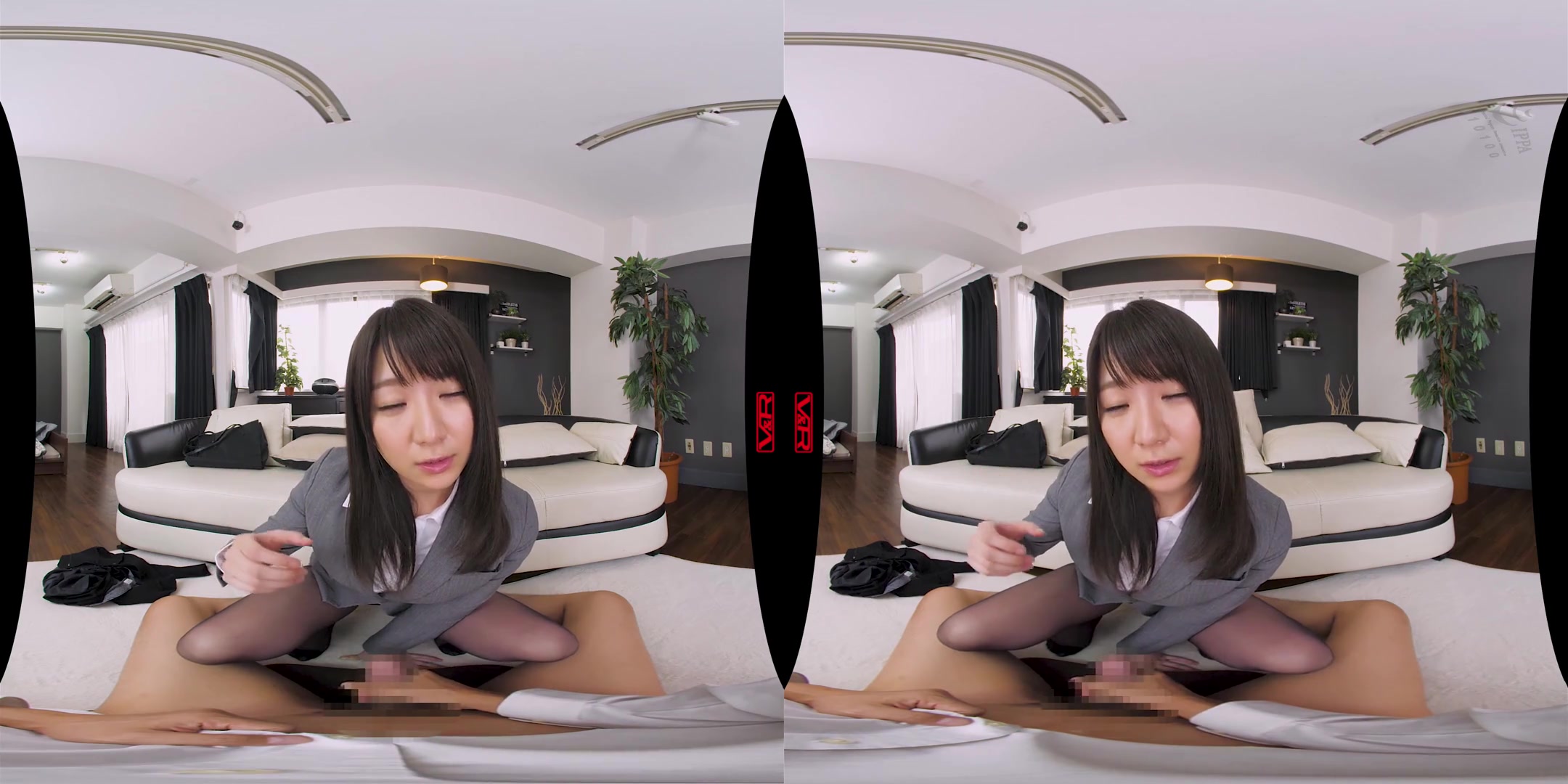 Your Gentle Teacher in Black Pantyhose Teaches you to Masturbate; Busty and Sexy JAV Idol in Nylon Stockings