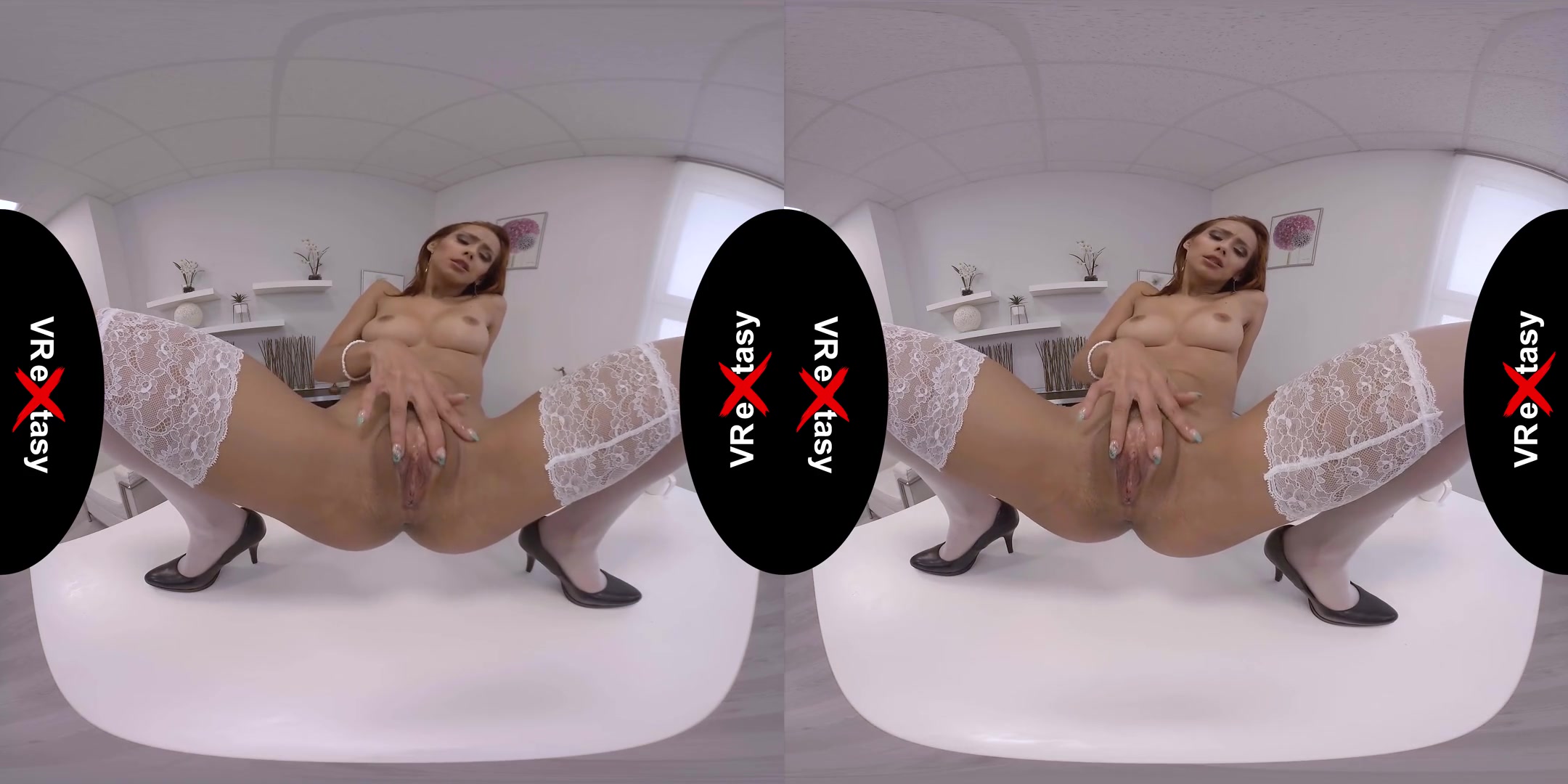 Veronica Leal - Alone in the Office; Latina Pornstar Solo