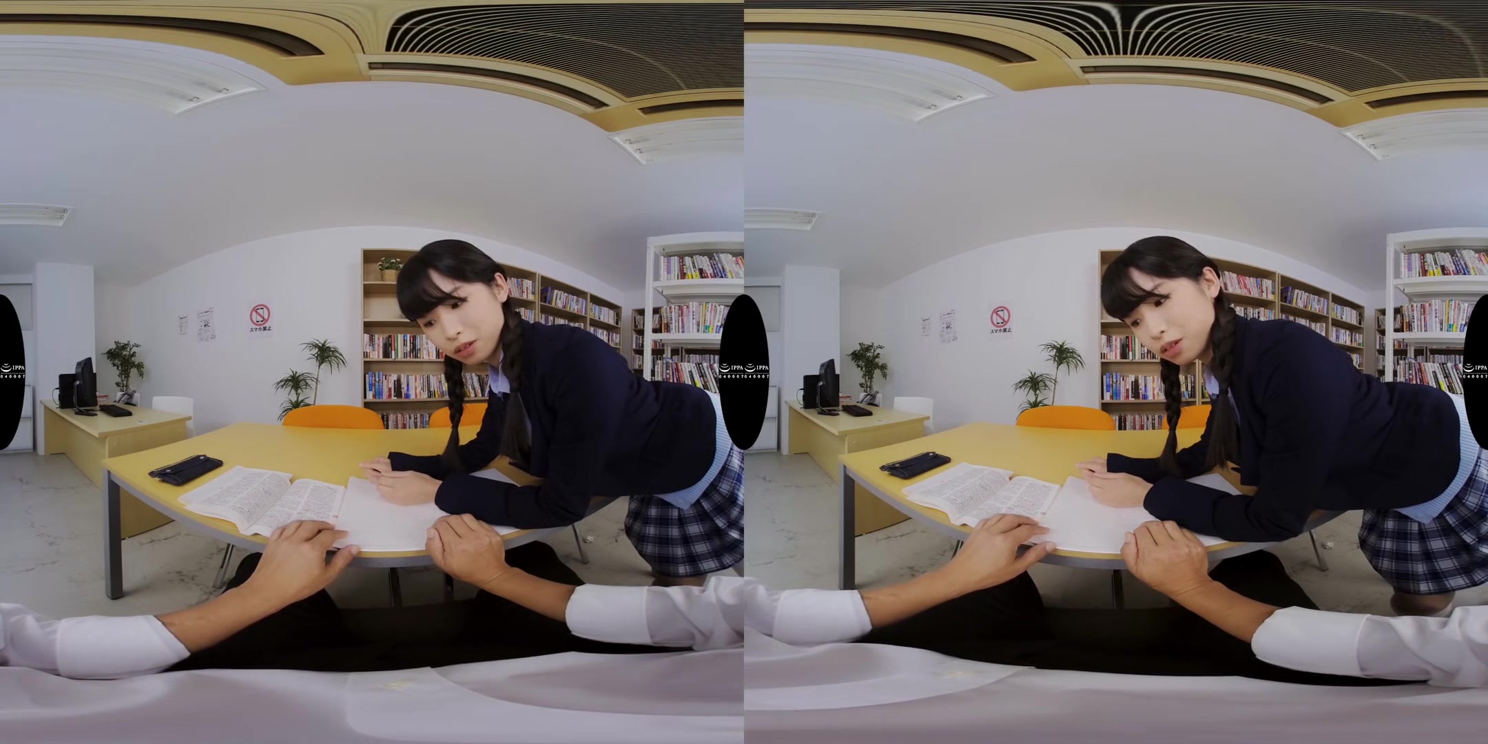 H-Cup Riina Aizawa: Be Quiet in the Library! - Big Tits JAV Idol in a Schoolgirl Uniform