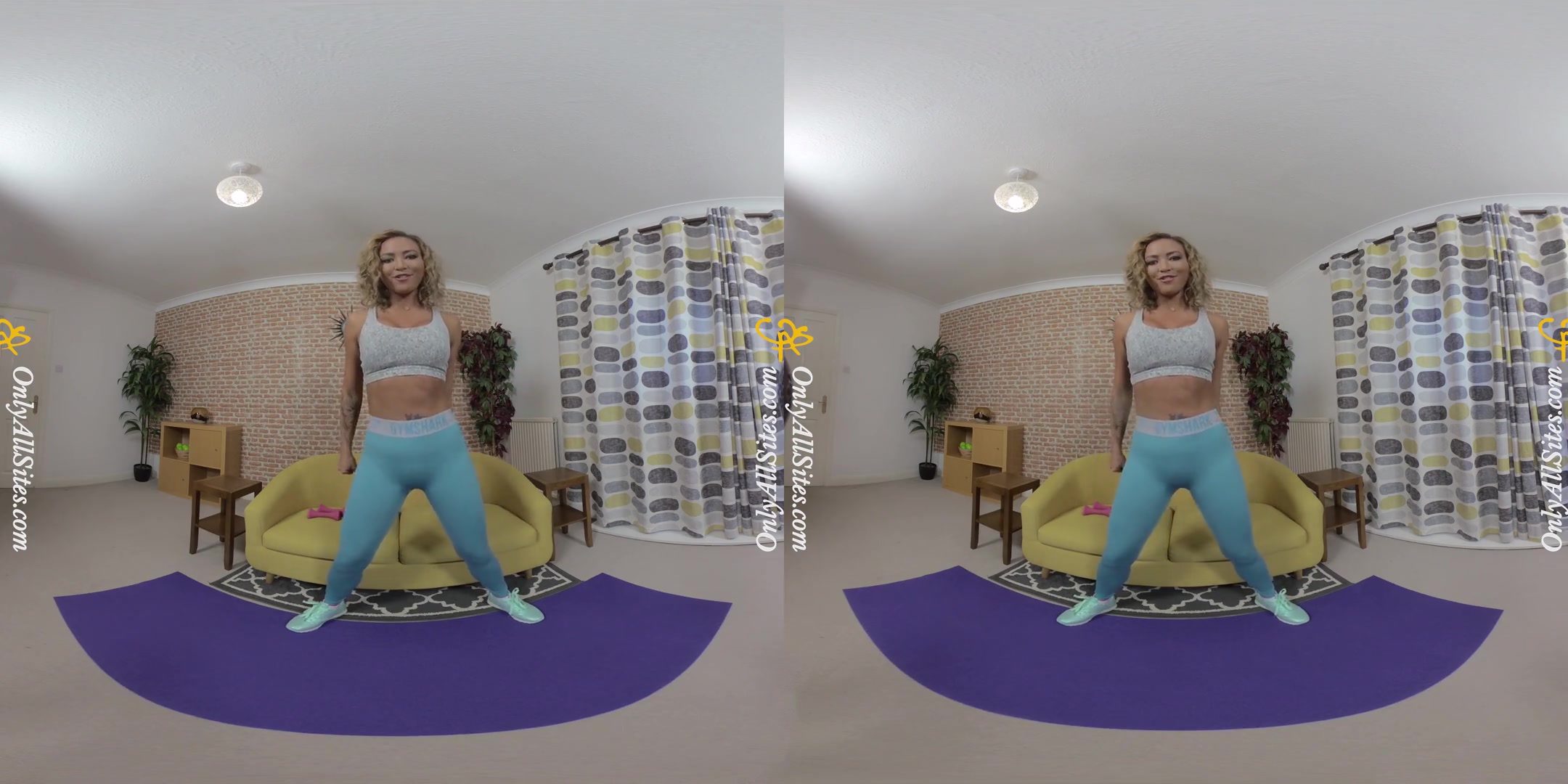 Natalia Forrest - Gym; Busty teen 18+ in Workout Clothes Stripping