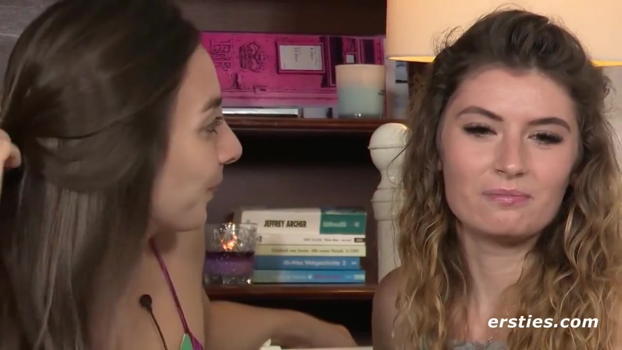 Cute Babes Talk About Themselves And Kiss