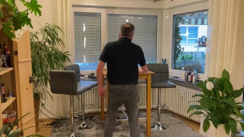 German smoking master sneaker licking