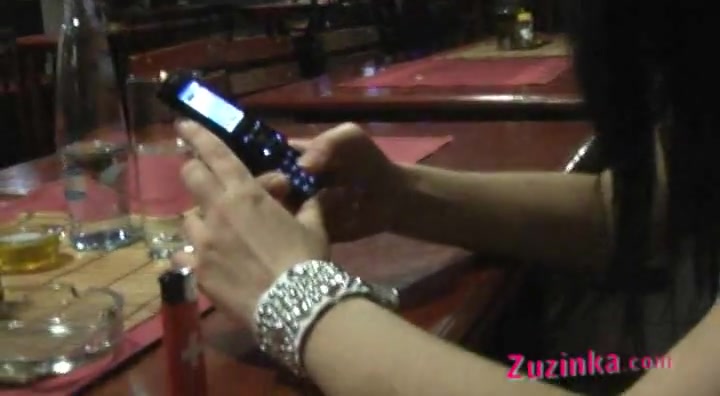 Exhibitionist teenagers 18+ in a public pub