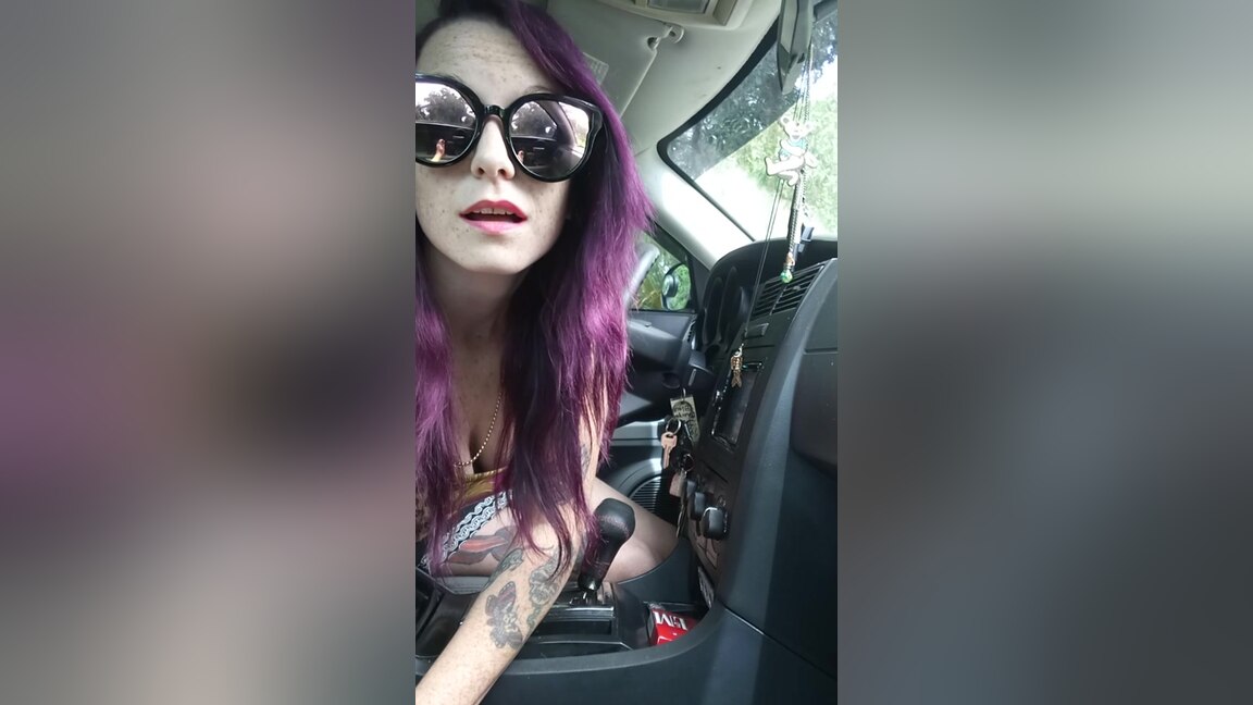 Public Masturbation In A Sports Car At The Park - Ladythetramp
