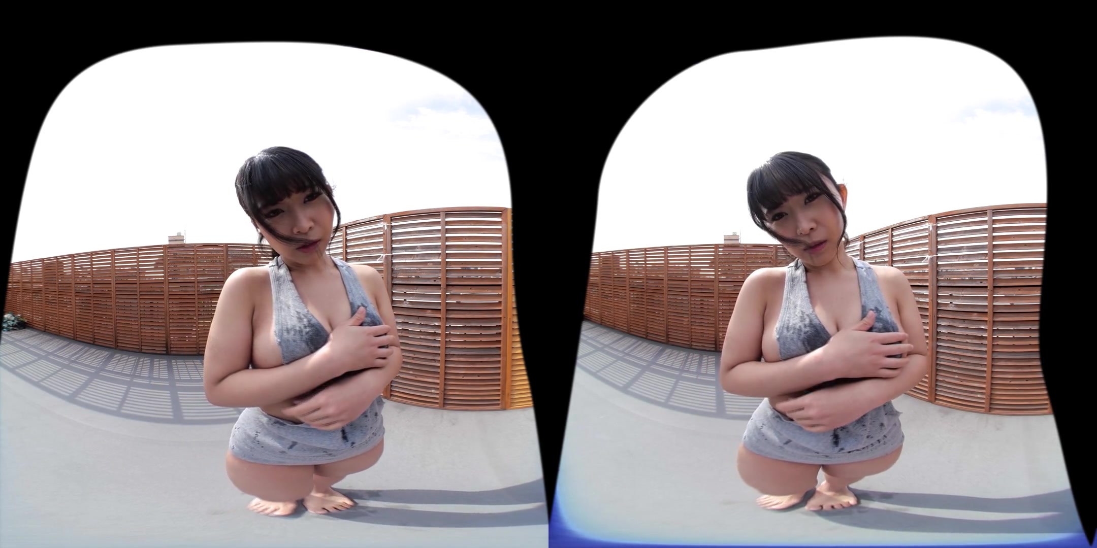 Virtual Dive: At the Company, Grey Play with Rei Nishimura; Busty Japanese OL Flirts with you In Lingerie
