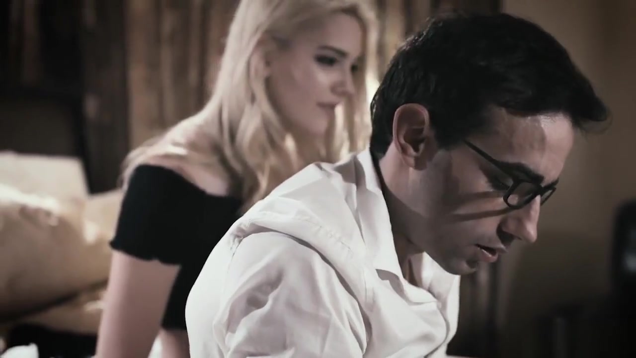 Nerdy stepbrother fucked by his new slutty stepsister