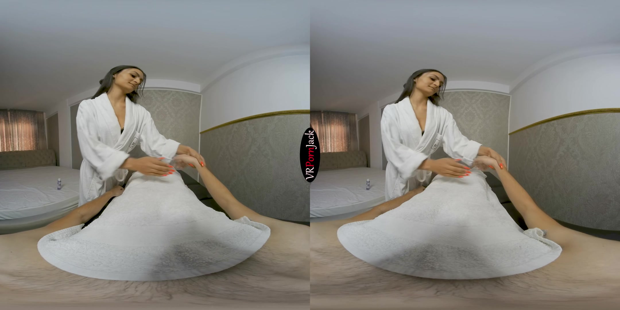 At The Massage Parlor - Naughty Brunette - VRpornjack