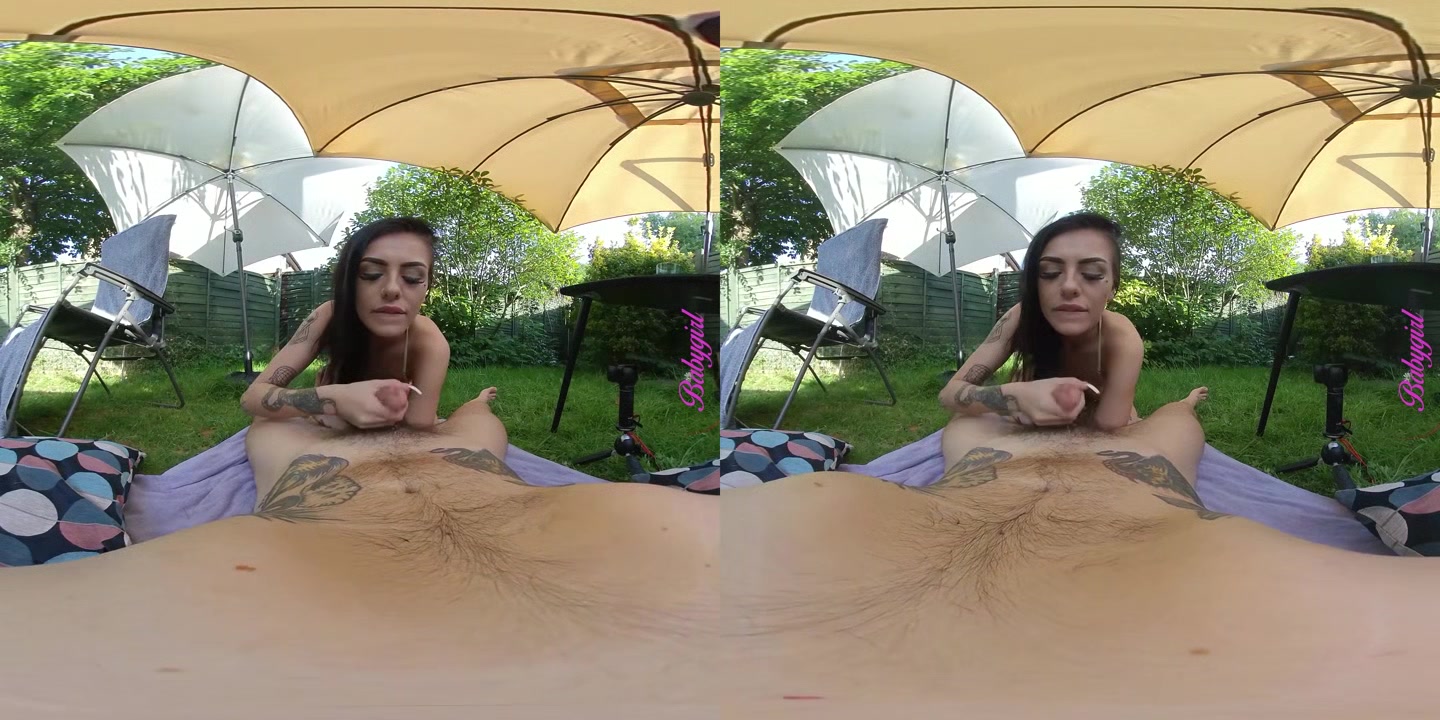 British 19 yo Teen Stripper Rides Dick In The Backyard - perVRt