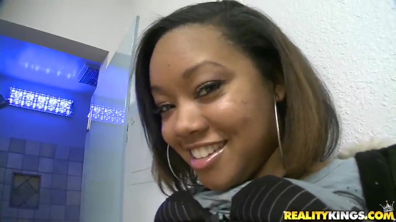 Alluring ebony hottie Melody Nakai plays with her nookie