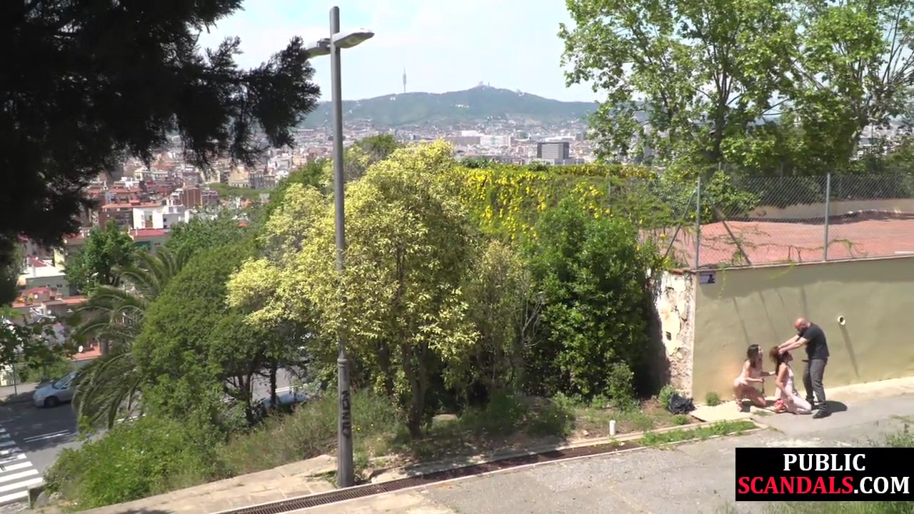 Public humiliated babe fucked outdoor after BDSM whipping