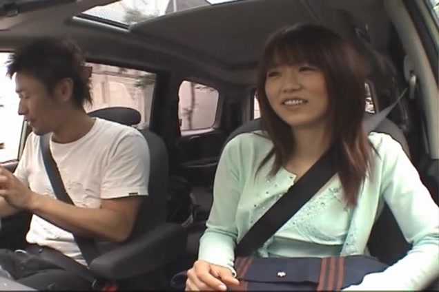 Saki Ninomiya Hot horny Asian teen 18+ has sex in the car
