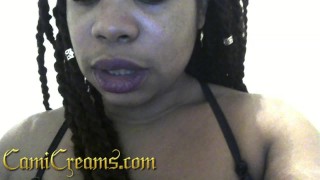 Grool Creamy Panty Hairy Pink Pussy Cute Ebony BBW - Cami Creams