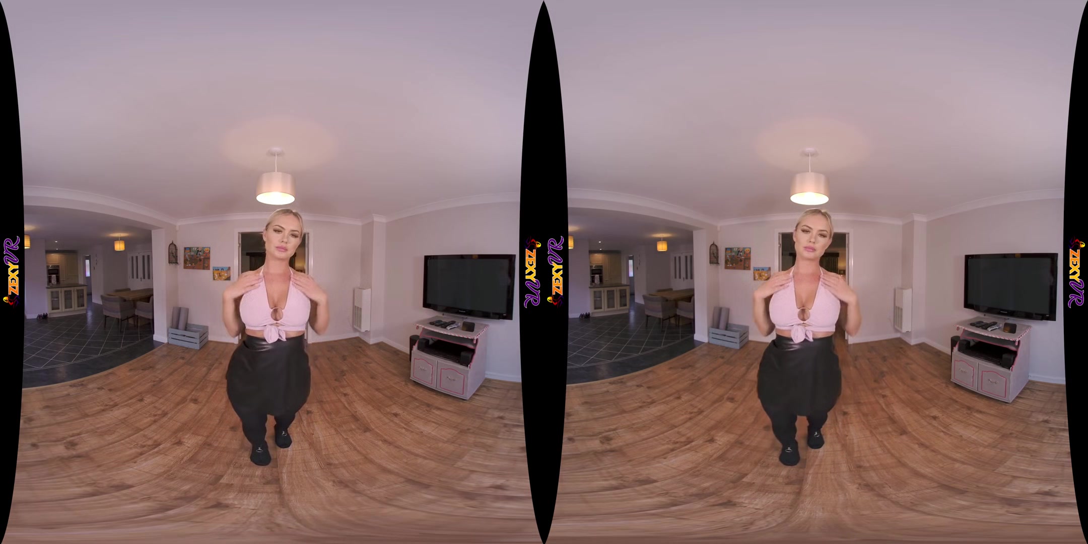 Down For Some Fun - Big Tits Blonde Solo Striptease Virtual Reality