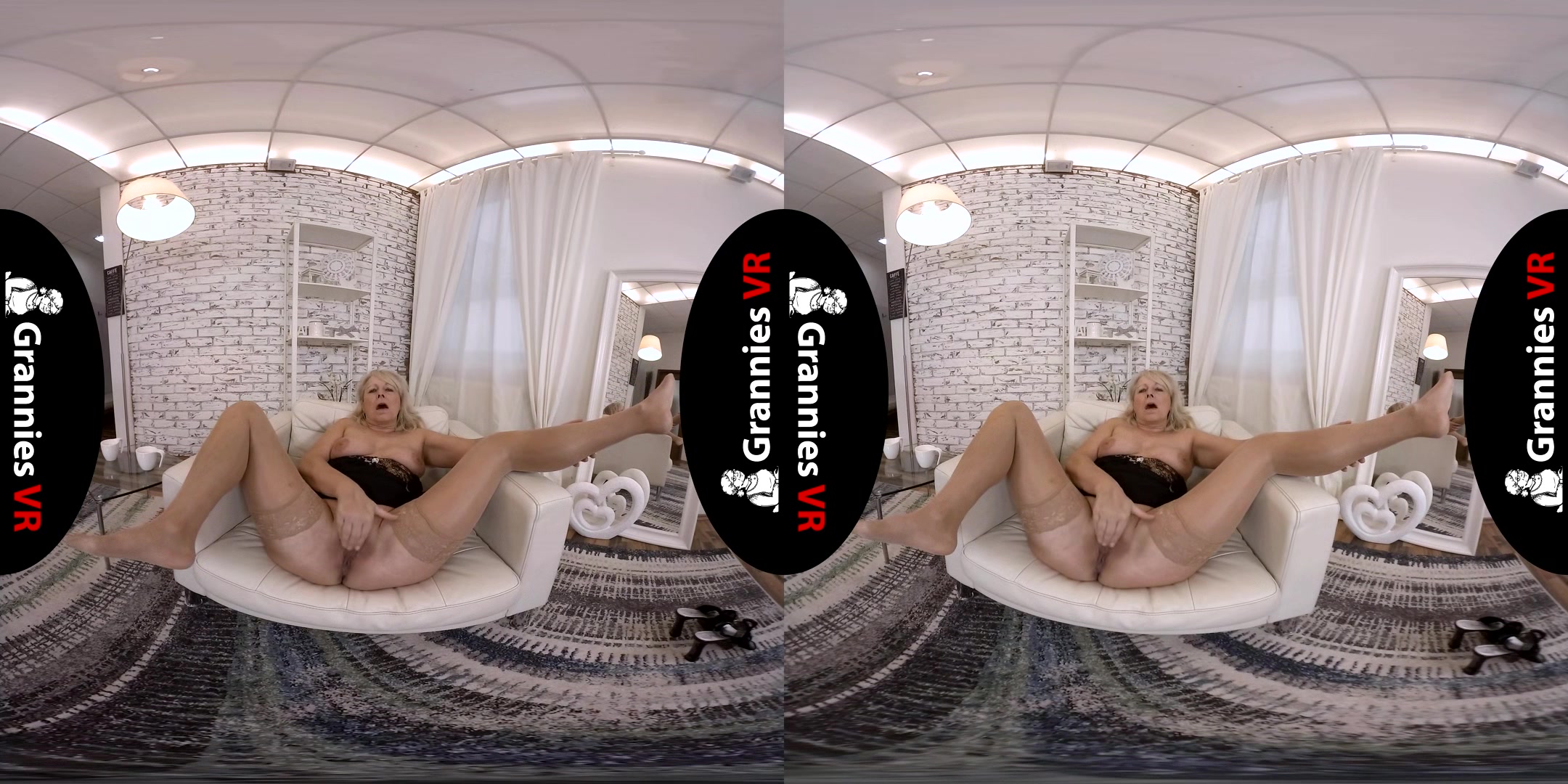 In The Black - Granny, Lingerie, Heels, Fingering