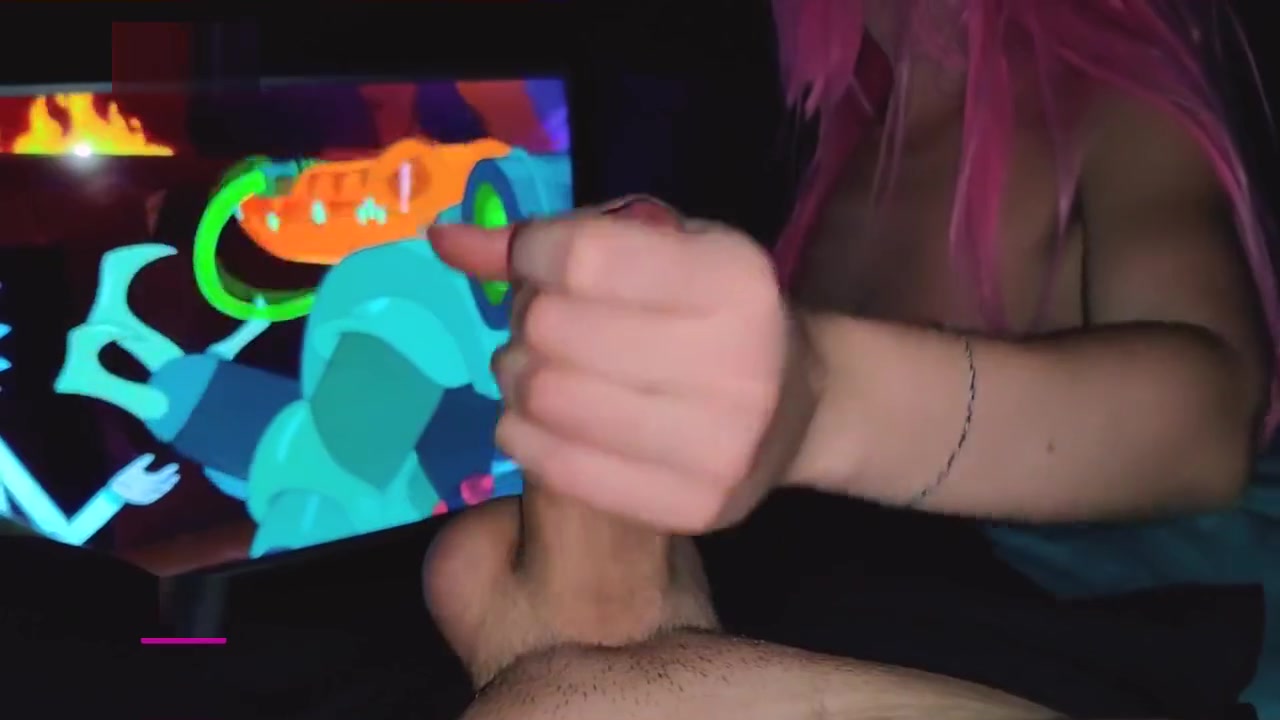 Stepsister Handjob my cock while I watch Rick and Morty Season 4 (POV)