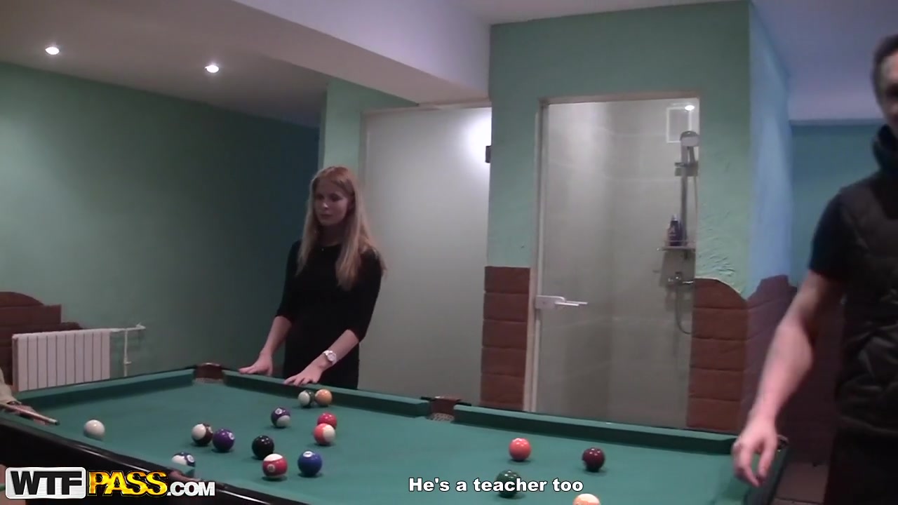 Nasty blond gal enjoys 2 dongs at the same time